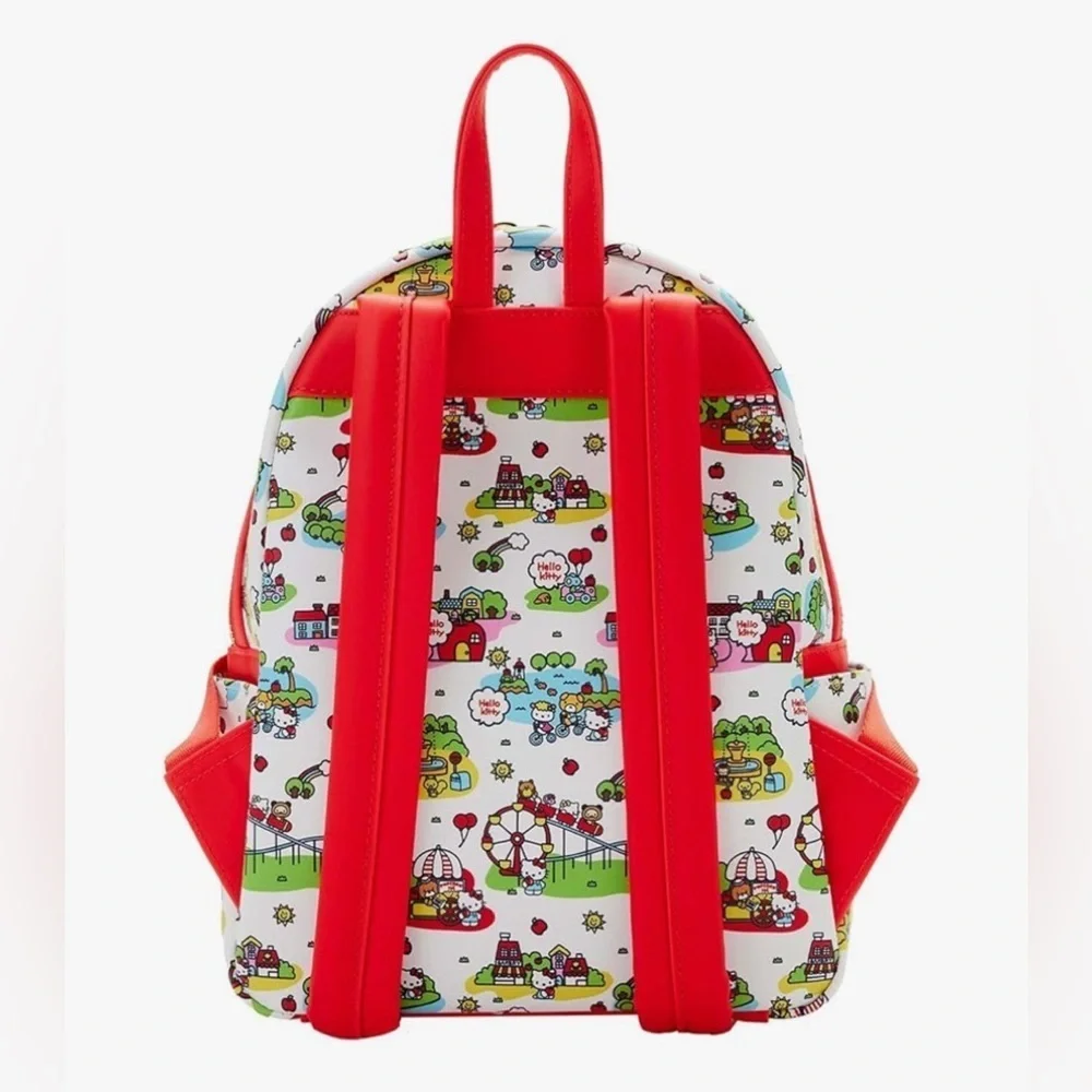 NWT Loungefly Hello Kitty And Friends Carnival Mini Backpack White Red